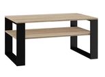 Tavolino Da Soggiorno Con Scaffale Lauren 2 - Rovere Sonoma / Nero