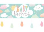Creative Party - Sole E Nuvole - Striscione, Baby Shower - Plastica, Cartone SG26409 (Taglia Unica) (Colorato)