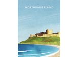 Henry Rivers - Leinwanddruck "Northumberland, Castello Di Bamburgh"" PM7071 (40 Cm X 30 Cm) (Bunt)"