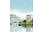 Henry Rivers - Leinwanddruck "Scotland Eilean Donan Castle"" PM7069 (50 Cm X 40 Cm) (Bunt)"
