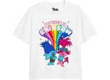 Trolls - Maglietta "Powered By Rainbows"" Per Bambina TV2444 (128) (Bianco)"