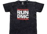Run Dmc - Maglietta Lavata Per Uomo/Donna Unisex RO8056 (L) (Nero)
