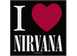 Nirvana - Toppa "I Love Nirvana"" - Poliestere RO8066 (Taglia Unica) (Nero/Bianco/Rosso)"