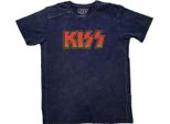 Kiss - Maglietta "Classic"" Logo Per Uomo/Donna Unisex RO8422 (L) (Blu Navy)"