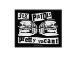Sex Pistols - Taglia Standard - Toppa "Pretty Vacant"" - Poliestere RO8380 (Taglia Unica) (Nero/Bianco)"