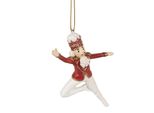 Clayre & Eef Schiaccianoci Pendente 11 Cm Rosso Bianco In Poliresina