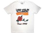 Guns N Roses - Maglietta "Use Your Illusion Tour 1991"" Per Uomo/Donna Unisex RO8548 (M) (Bianco)"