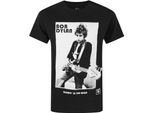 Bob Dylan - Maglietta "Blowing In The Wind"" Per Bambini RO8622 (92) (Nero)"