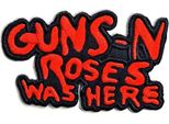 Guns N Roses - Scollo - Toppa Con Ferro Da Stiro "Was Here"", Tessuto RO8605 (Taglia Unica) (Rosso/Nero)"