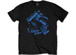 Elton John - Maglietta "Rocketman Jump"" Per Uomo/Donna Unisex RO8620 (S) (Nero)"