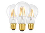 Zmh Lampadina 3Pcs A60 Led Lampada Vintage E27 Edison Lampadina 4W 2700K Bianco Caldo Lampadina Lampadine A Filamento Retrò Lampadina