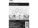 Unique Party - Adesivi Per Bevande Anniversario Di Matrimonio 16 Pezzi - Plastica SG26446 (Taglia Unica) (Bianco/Nero)