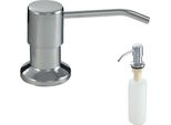 Dispenser Di Detersivo Gospo, Dispenser Di Sapone In 4 Varianti Di Colore Per Installazione Su Lavabo, Dispenser Estetico Con Flacone Cromato Da 400 Ml