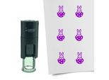 Timbro Combicraft Coniglietto Di Pasqua In Uovo Rotondo Da 10 Mm - Inchiostro Viola