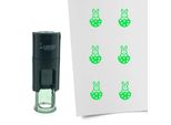 Timbro Combicraft Coniglietto Di Pasqua In Uovo Rotondo Da 10 Mm - Inchiostro Verde