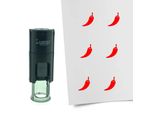 Timbro Combicraft Peperoncino Rotondo 10 Mm - Inchiostro Rosso