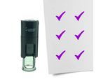 Timbro Combicraft Checkmark Rotondo Da 10 Mm - Inchiostro Viola