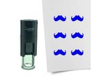 Timbro Combicraft Moustache Rotondo Da 10 Mm - Inchiostro Blu