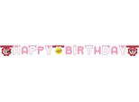 Disney - Lettere - Bandiera, Buon Compleanno - Plastica, Carta, Cartone SG26504 (Taglia Unica) (Rosa/Rosso/Giallo)