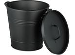 Relaxdays Secchio Per Cenere Con Coperchio 19 Litri