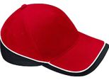 Beechfield - Berretto "Teamwear Competition"" BC4915 (Taglia Unica) (Rosso/Nero/Bianco)"