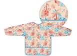 Grembiule, Bavaglino Con Maniche Lunghe E Tasca Babyono - Jungle, Beige