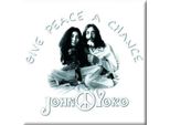 John Lennon - Magnete Da Frigo "Give Peace A Chance"" RO8842 (Taglia Unica) (Bianco/Nero)"