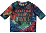 The Beatles - Top Corto "All You Need Is Love"" Per Donna RO5807 (S) (Blu)"