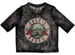 Guns N Roses - Top Corto Da Donna RO5852 (M) (Nero/Rosa)