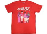 Gorillaz - Maglietta "Cracker Island Standing Group"" Per Uomo/Donna Unisex RO9192 (Xl) (Rosso)"