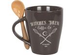 Something Different - Set Di Tazze E Cucchiai "Witches Brew Coffee Co."" SD4881 (Taglia Unica) (Marrone/Beige)"