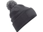 Beechfield Cappello Unisex Snowstar, Stampabile BC4138 (Taglia Unica) (Grigio Grafite/Grigio Chiaro)