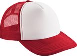 Beechfield - Cappello Trucker Snapback Per Uomo/Donna Unisex BC5280 (Taglia Unica) (Rosso/Bianco)