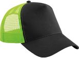 Beechfield - Cappello Trucker Snapback Per Uomini/Donne Unisex BC5260 (Taglia Unica) (Nero/Lime)