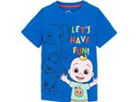 Cocomelon - "Divertiamoci!"" Maglietta Da Ragazzo A Maniche Corte NS7366 (98) (Blu)"