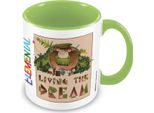 Elemental - Tazza Da Caffè "Living The Dream"" PM6465 (Taglia Unica) (Bianco/Verde/Marrone)"