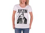 Justin Bieber - Maglietta "Bold"" Da Donna RO6070 (Xl) (Bianco)"