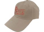 David Bowie - Cappellino Da Baseball Logo Per Uomo/Donna Unisex RO6211 (Taglia Unica) (Sabbia/Rosso)