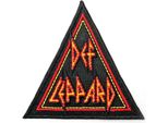 Def Leppard - Triangle - Iron-On Patch Logo RO6420 (Taglia Unica) (Nero/Rosso/Giallo)