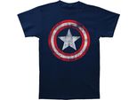 Capitan America - Maglietta Da Uomo/Donna Unisex RO6461 (S) (Blu Navy)