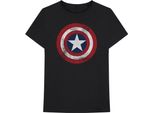Capitan America - Maglietta Da Uomo/Donna Unisex RO6461 (Xxl) (Nero)