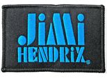 Jimi Hendrix - Stencil - Iron-On Patch Logo RO6502 (Taglia Unica) (Nero/Blu)