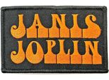 Janis Joplin - Dimensioni Standard - Logo Applicato Con Il Ferro RO6528 (Taglia Unica) (Nero/Arancione)