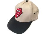 The Rolling Stones - Cappellino Snapback "Classic Tongue"" Per Uomo/Donna Unisex RO6796 (Taglia Unica) (Sabbia/Nero)"
