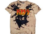 Kiss - Maglietta Logo Per Uomo/Donna Unisex RO6838 (S) (Marrone Chiaro/Nero)