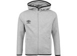 Umbro - Felpa Con Cappuccio "Pro"" Da Uomo UO203 (L) (Grigio Screziato/Nero)"