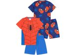 Spider-Man - Pigiama Per Bambini (Confezione Da 2) NS7357 (128) (Blu/Rosso)