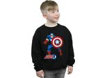 Captain America - Felpa "Il Primo Vendicatore"" Per Ragazzi BI359 (152-158) (Schwarz)"