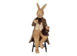 Clayre & Eef Figurina Coniglio 20 Cm In Poliresina Marrone