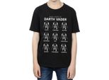 Star Wars - Maglietta "Molti Volti Di Darth Vader"" Per Ragazzi BI1041 (128) (Nero)"